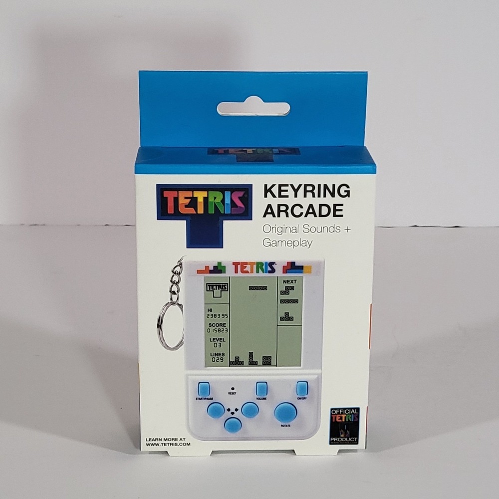Tetris Keyring Arcade Handheld Game Fizz Creations Retro Mini Console
